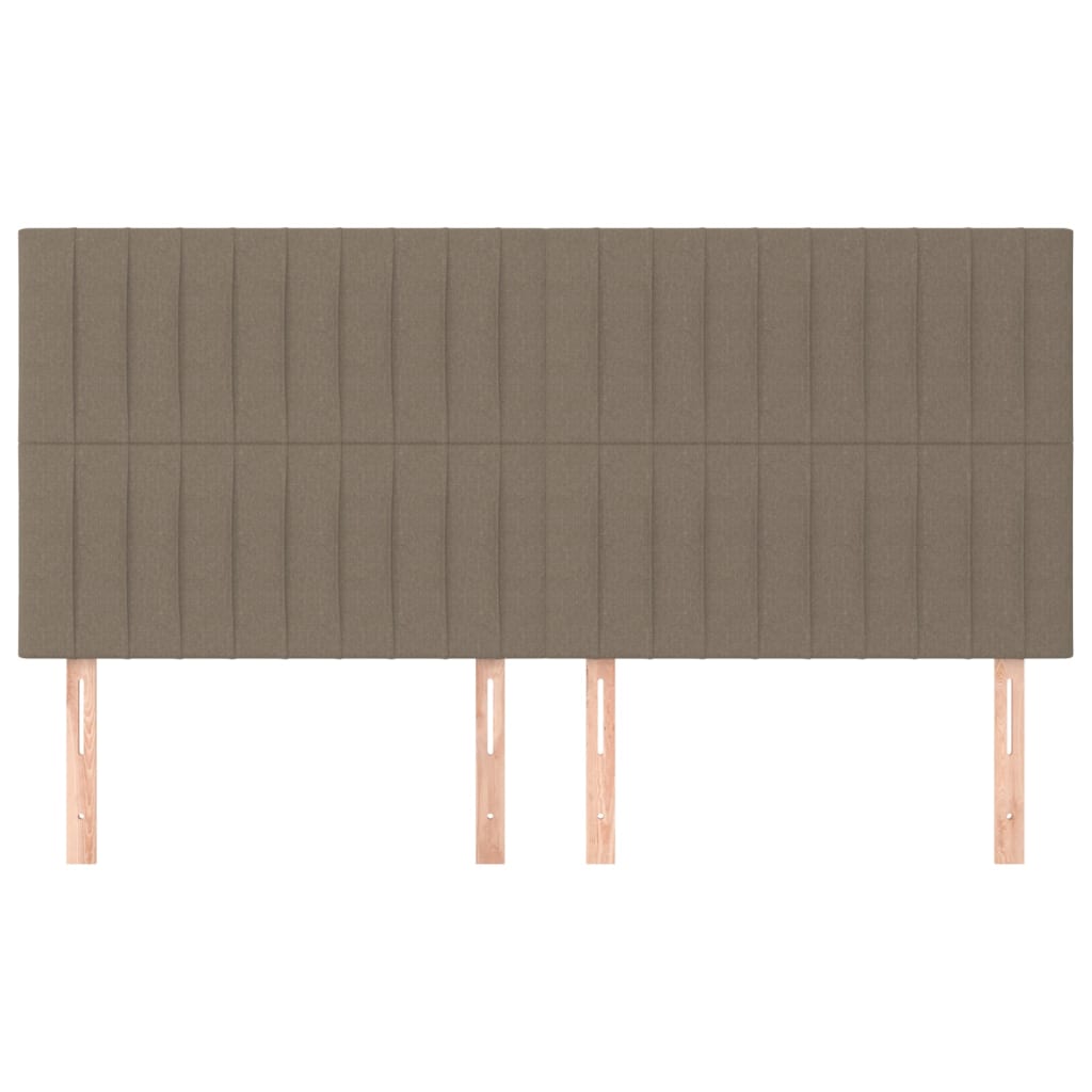 Testiera per letto Tortora 160x5x118/128 cm Tessuto