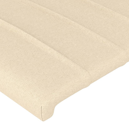 Testiera 4 pz Crema 90x5x78/88 cm in Tessuto