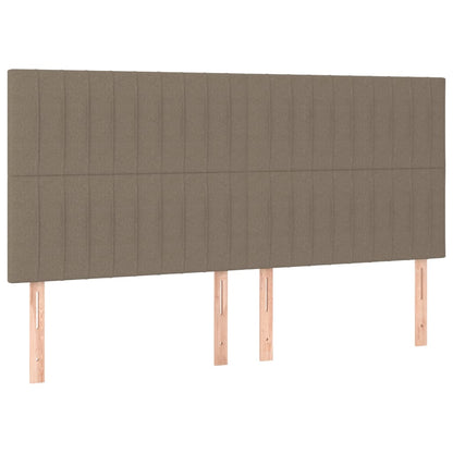 Testiera 4 pz Tortora 100x5x78/88 cm in Tessuto