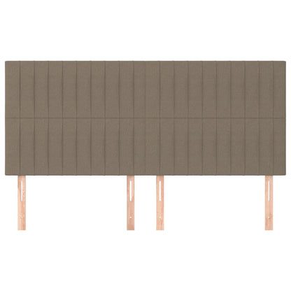 Testiera 4 pz Tortora 100x5x78/88 cm in Tessuto