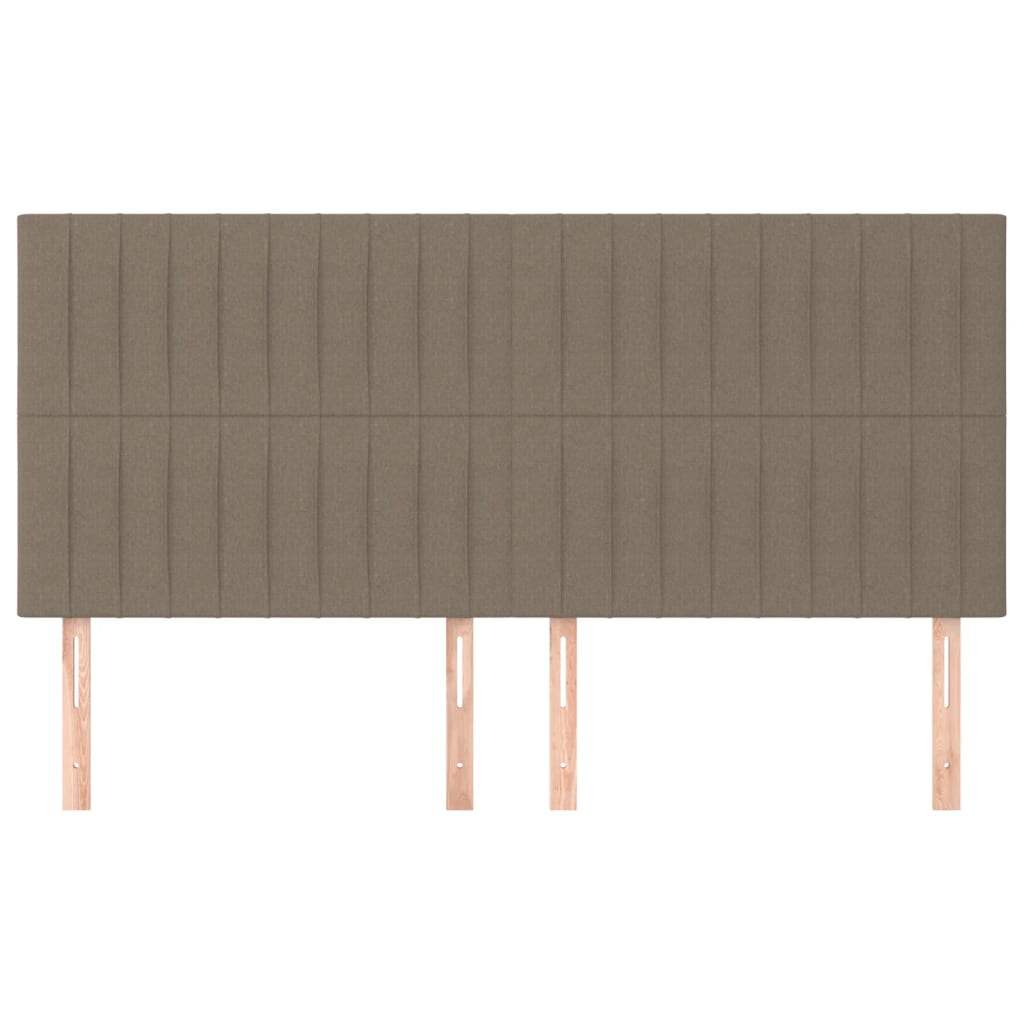 Testiera 4 pz Tortora 100x5x78/88 cm in Tessuto