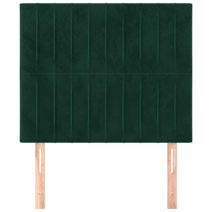 Testiera Verde Scuro 80x5x118/128 cm Velluto