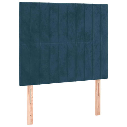 Testiera Blu Scuro 80x5x118/128 cm Velluto