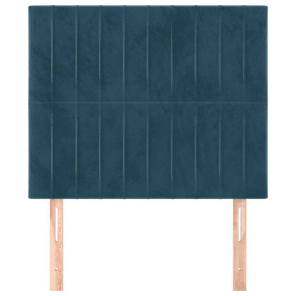 Testiera Blu Scuro 80x5x118/128 cm Velluto