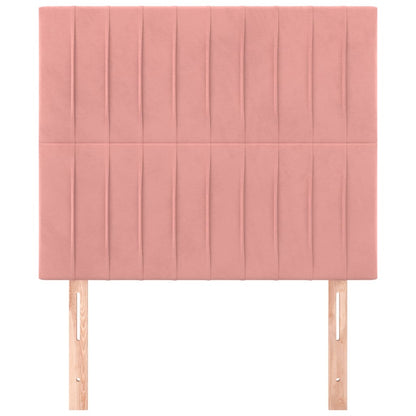 Testiera 2 pz Rosa 80x5x78/88 cm in Velluto