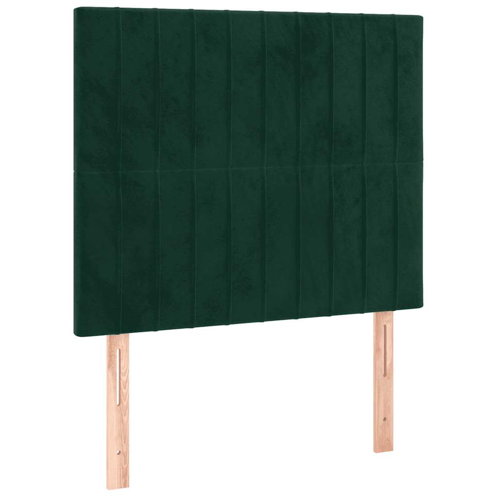 Testiera Verde Scuro 90x5x118/128 cm Velluto