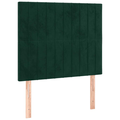 Testiera Verde Scuro 90x5x118/128 cm Velluto