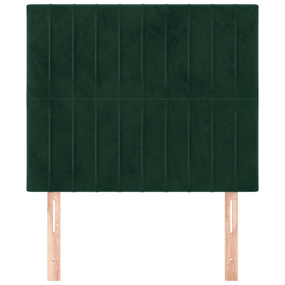 Testiera Verde Scuro 90x5x118/128 cm Velluto