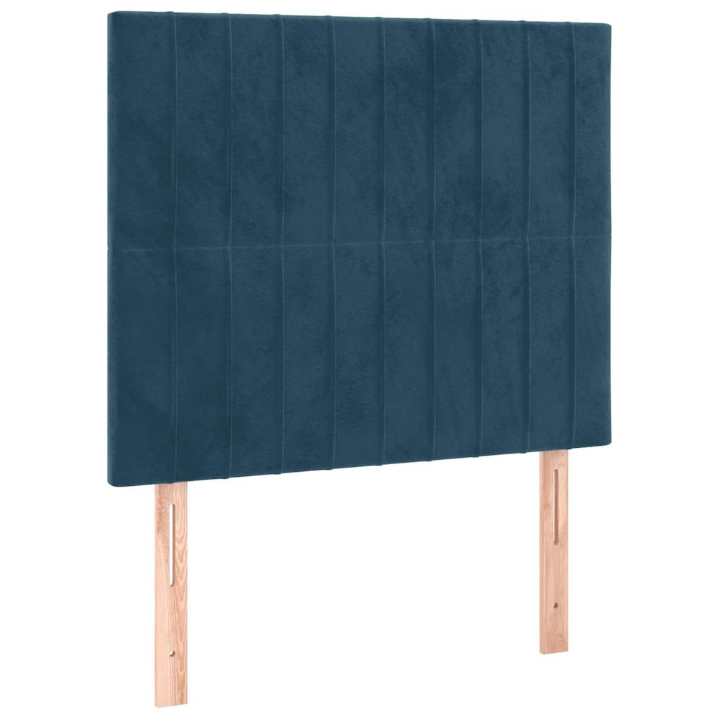 Testiera Blu Scuro 90x5x118/128 cm Velluto