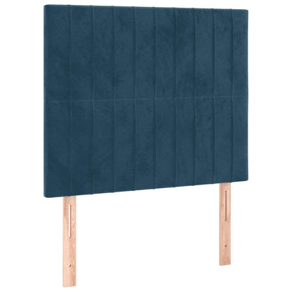 Testiera Blu Scuro 90x5x118/128 cm Velluto