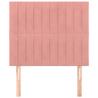 Testiera Rosa 90x5x118/128 cm Velluto