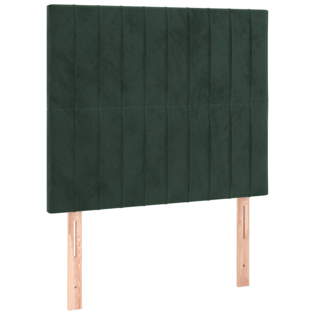 Testiere 2 pz Verde Scuro 100x5x78/88 cm in Velluto