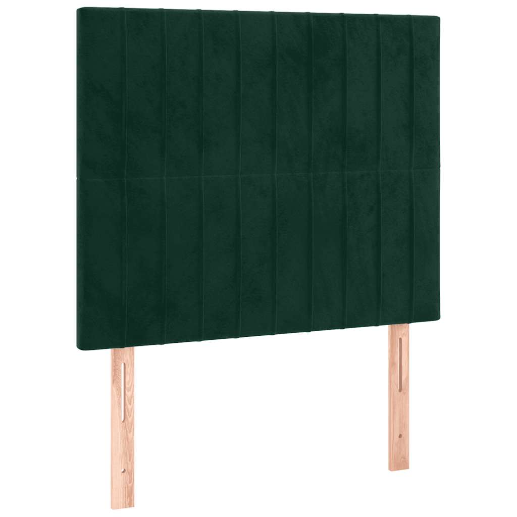 Testiera Verde Scuro 100x5x118/128 cm Velluto