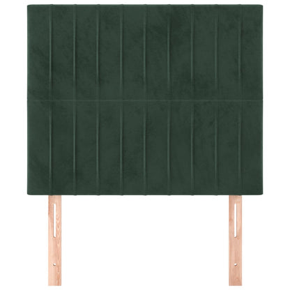 Testiere 2 pz Verde Scuro 100x5x78/88 cm in Velluto