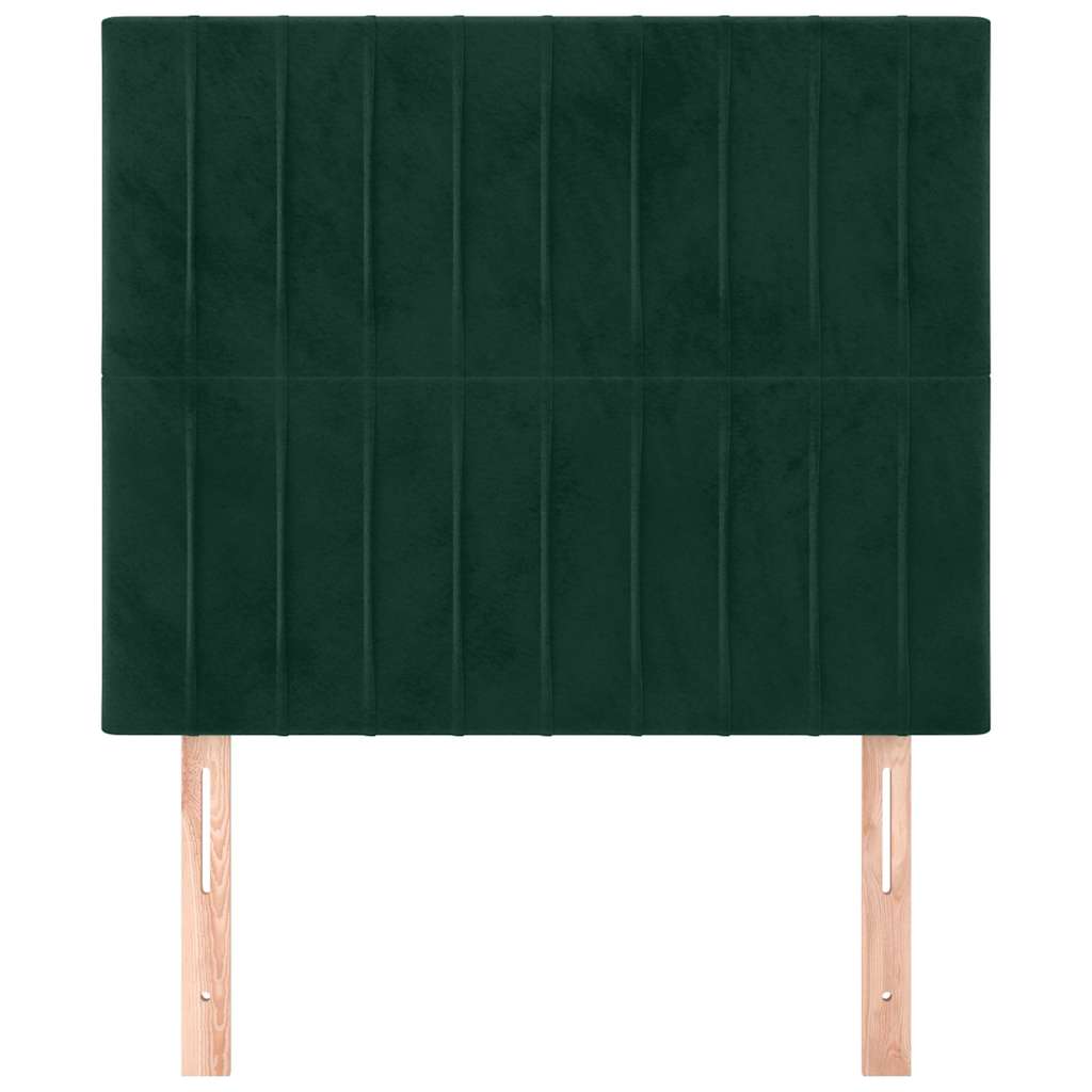 Testiera Verde Scuro 100x5x118/128 cm Velluto