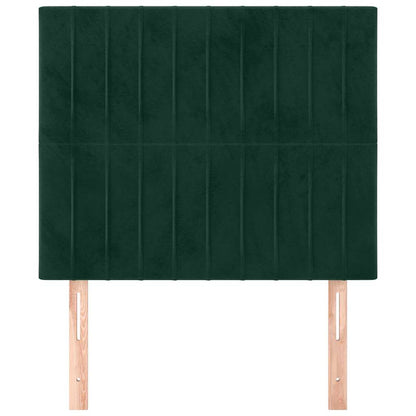 Testiera Verde Scuro 100x5x118/128 cm Velluto