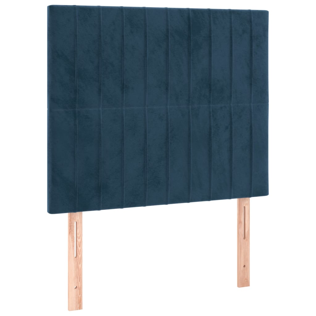 Testiere 2 pz Blu Scuro 100x5x78/88 cm in Velluto