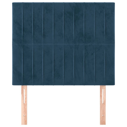 Testiere 2 pz Blu Scuro 100x5x78/88 cm in Velluto