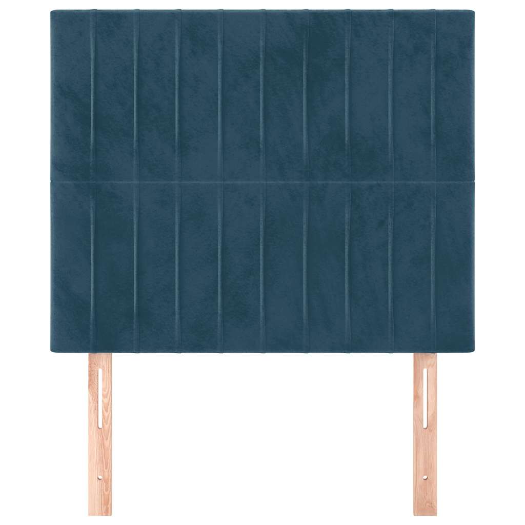 Testiera Blu Scuro 100x5x118/128 cm Velluto