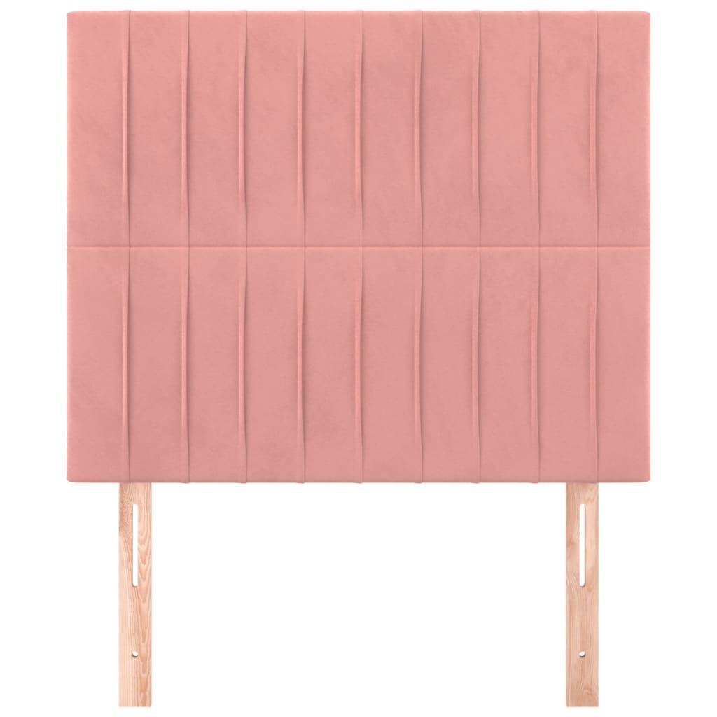 Testiere 2 pz Rosa 100x5x78/88 cm in Velluto