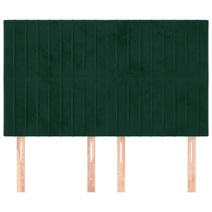 Testiera Verde Scuro 144x5x118/128 cm Velluto