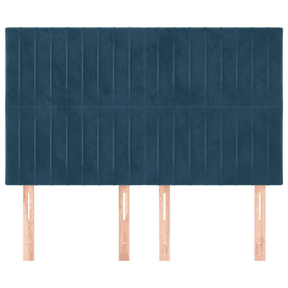 Testiera Blu Scuro 144x5x118/128 cm Velluto