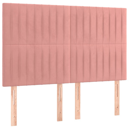 Testiere 4 pz Rosa 72x5x78/88 cm in Velluto