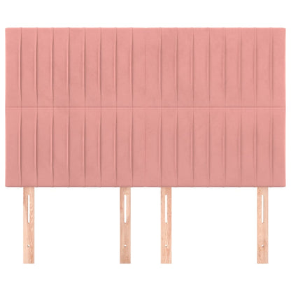 Testiere 4 pz Rosa 72x5x78/88 cm in Velluto