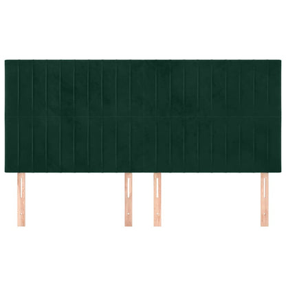 Testiera Verde Scuro 180x5x118/128 cm Velluto
