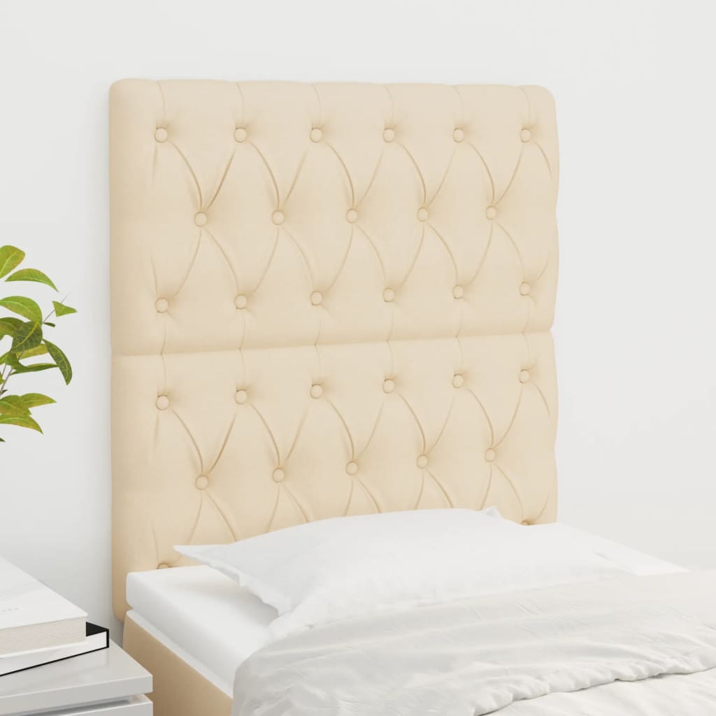 Testiera Crema 80x7x118/128 cm Tessuto