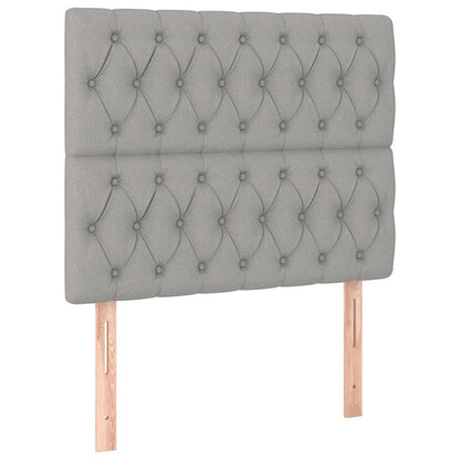 Testiera Grigio Chiaro 90x7x118/128 cm Tessuto