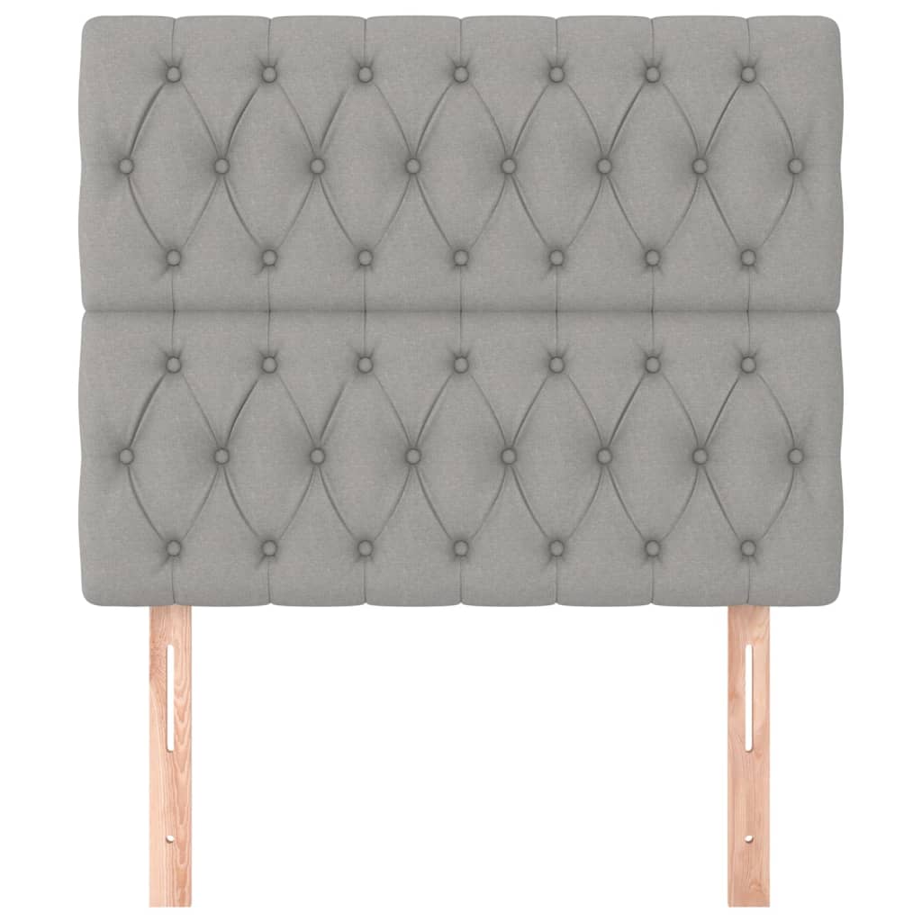 Testiera Grigio Chiaro 90x7x118/128 cm Tessuto