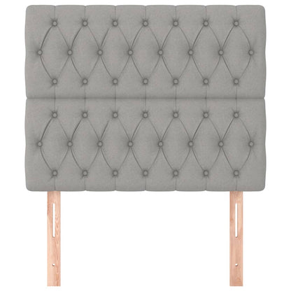 Testiera Grigio Chiaro 90x7x118/128 cm Tessuto