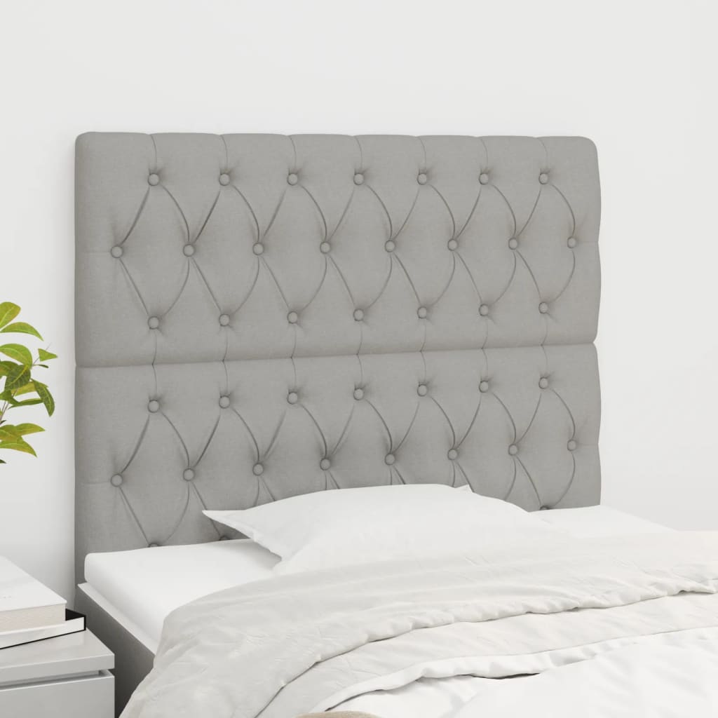 Testiera Grigio Chiaro 90x7x118/128 cm Tessuto