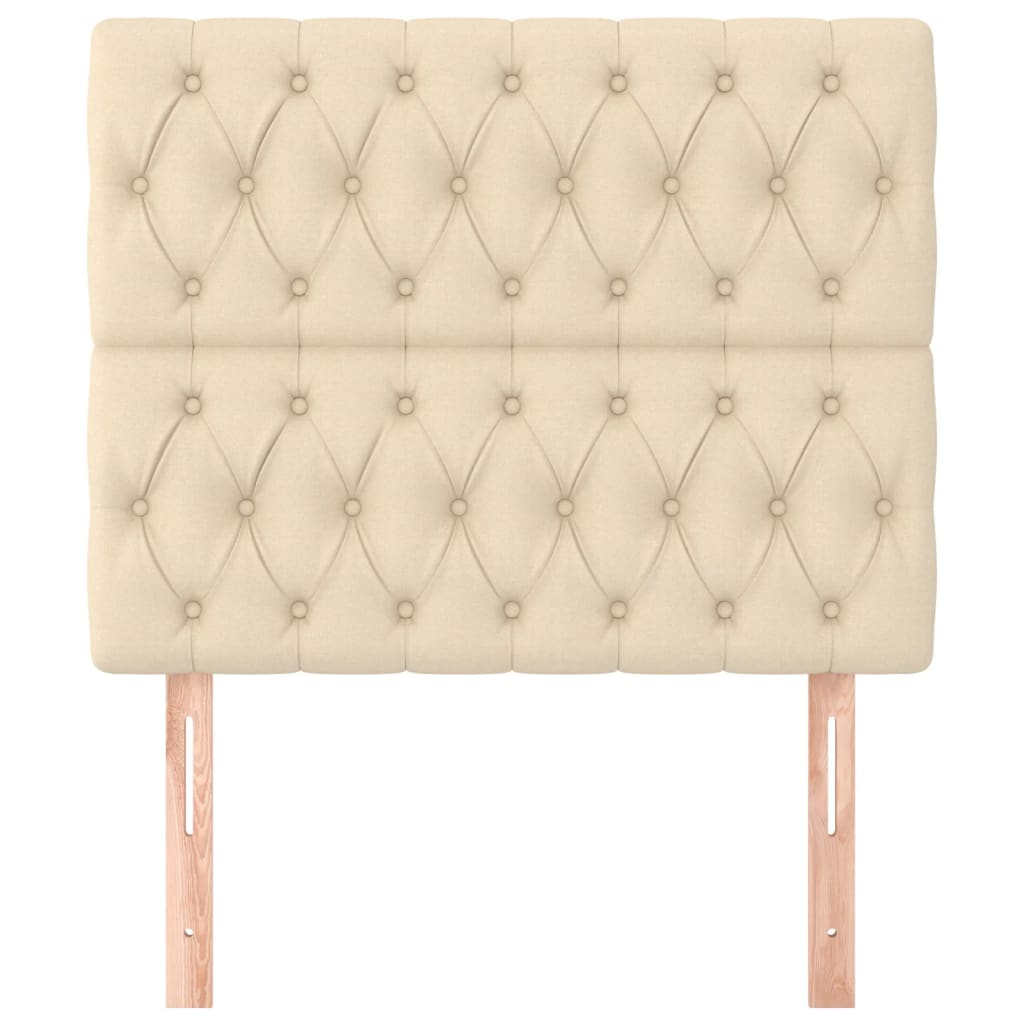 Testiera Crema 90x7x118/128 cm Tessuto