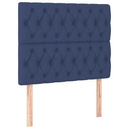 Testiera Blu 90x7x118/128 cm Tessuto