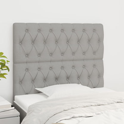 Testiera Grigio Chiaro 100x7x118/128 cm Tessuto