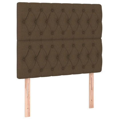 Testiera Marrone Scuro 100x7x118/128 cm Tessuto