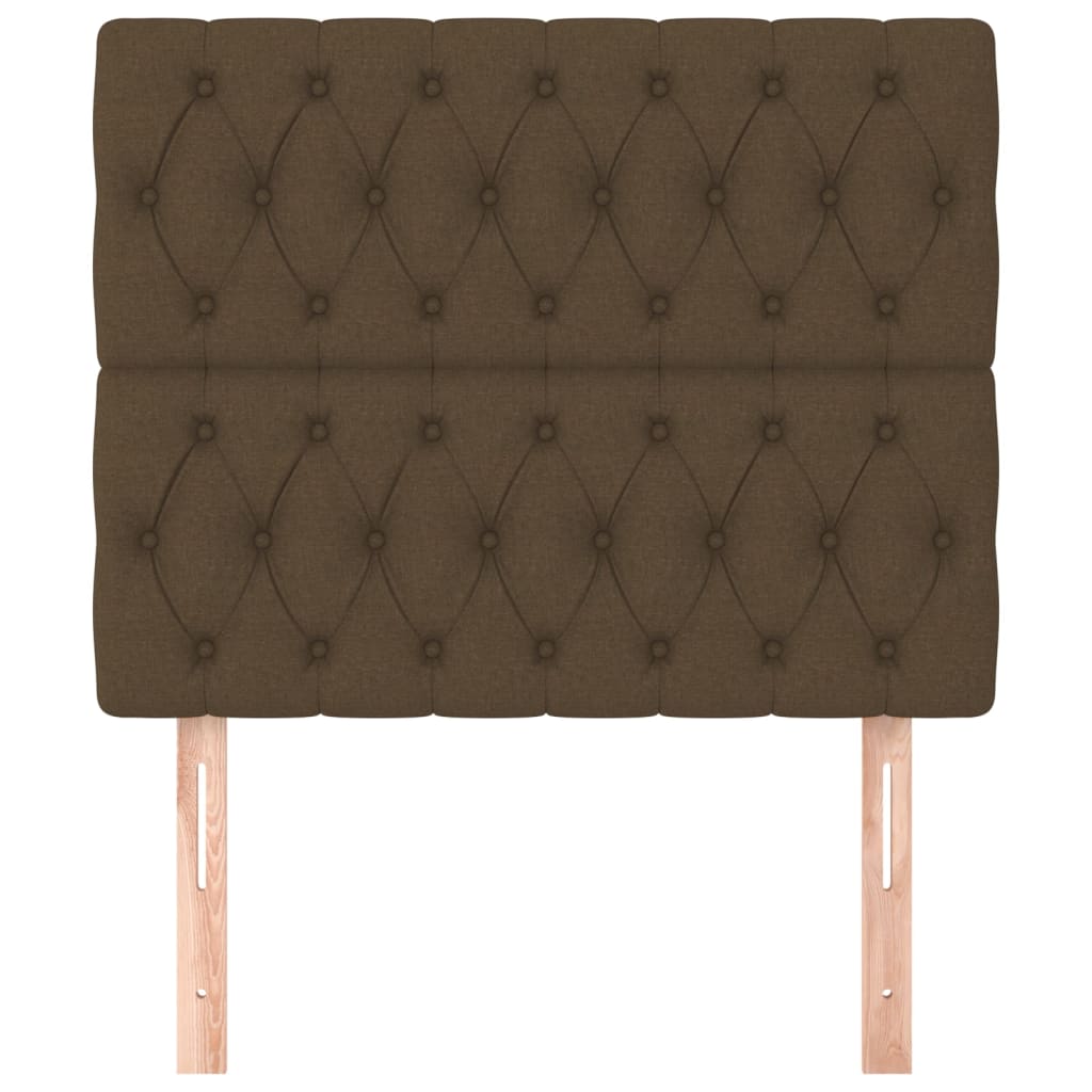 Testiera Marrone Scuro 100x7x118/128 cm Tessuto