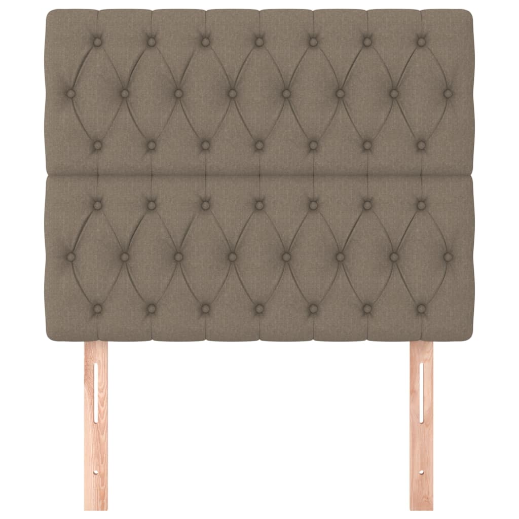 Testiera per letto Tortora 100x7x118/128 cm Tessuto