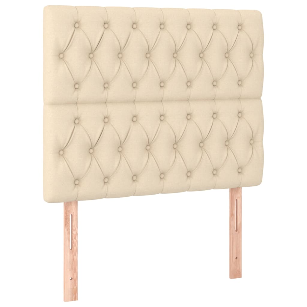 Testiera Crema 100x7x118/128 cm Tessuto
