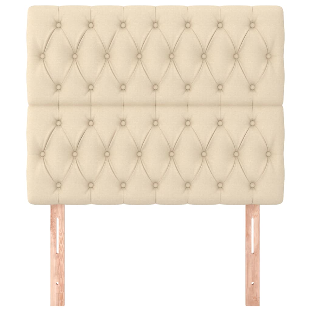 Testiera Crema 100x7x118/128 cm Tessuto
