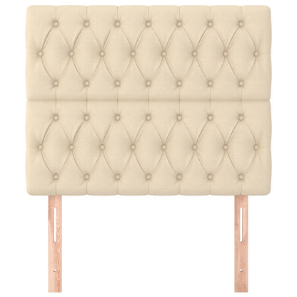 Testiera Crema 100x7x118/128 cm Tessuto
