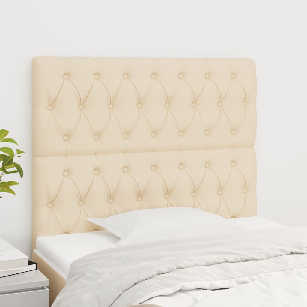 Testiera Crema 100x7x118/128 cm Tessuto