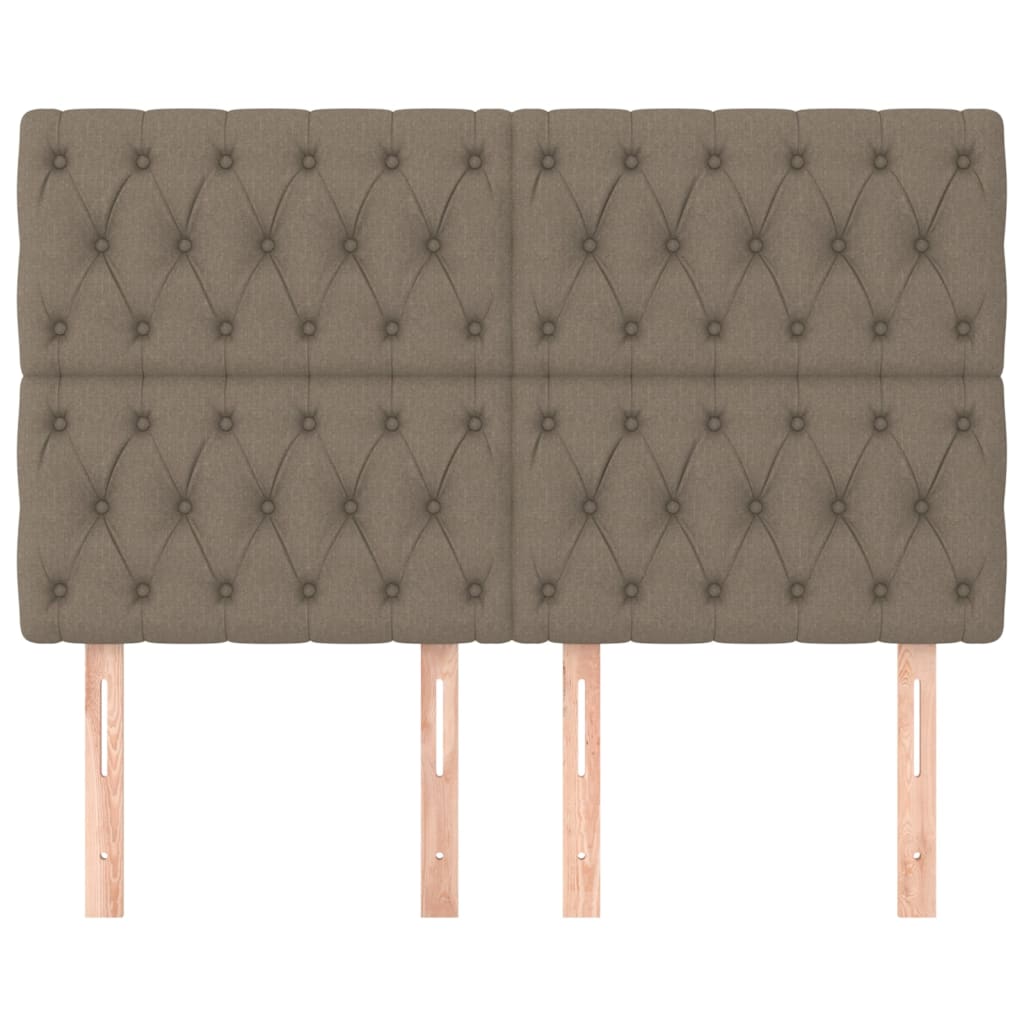 Testiera 4 pz Tortora 80 x 7 x 78/88 cm in Tessuto