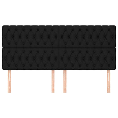 Testiere 4 pz Nero 100 x 7 x 78/88 cm in Tessuto