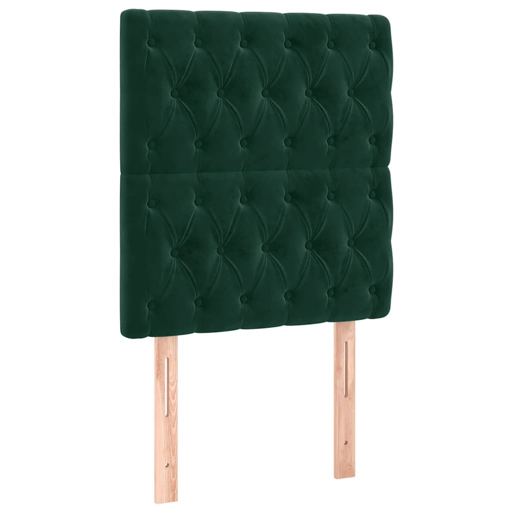 Testiera Verde Scuro 80x7x118/128 cm Velluto