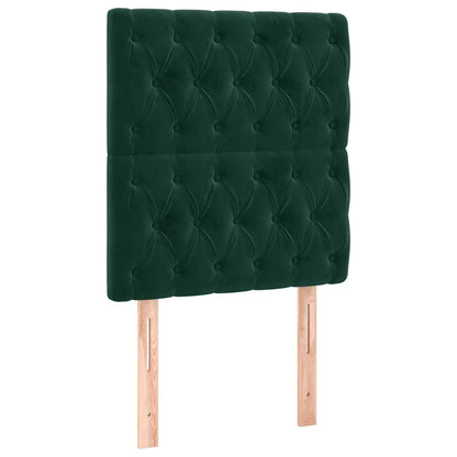Testiera Verde Scuro 80x7x118/128 cm Velluto