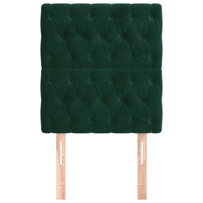 Testiera Verde Scuro 80x7x118/128 cm Velluto