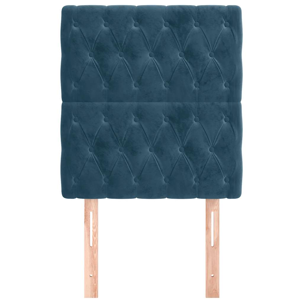 Testiera Blu Scuro 80x7x118/128 cm Velluto